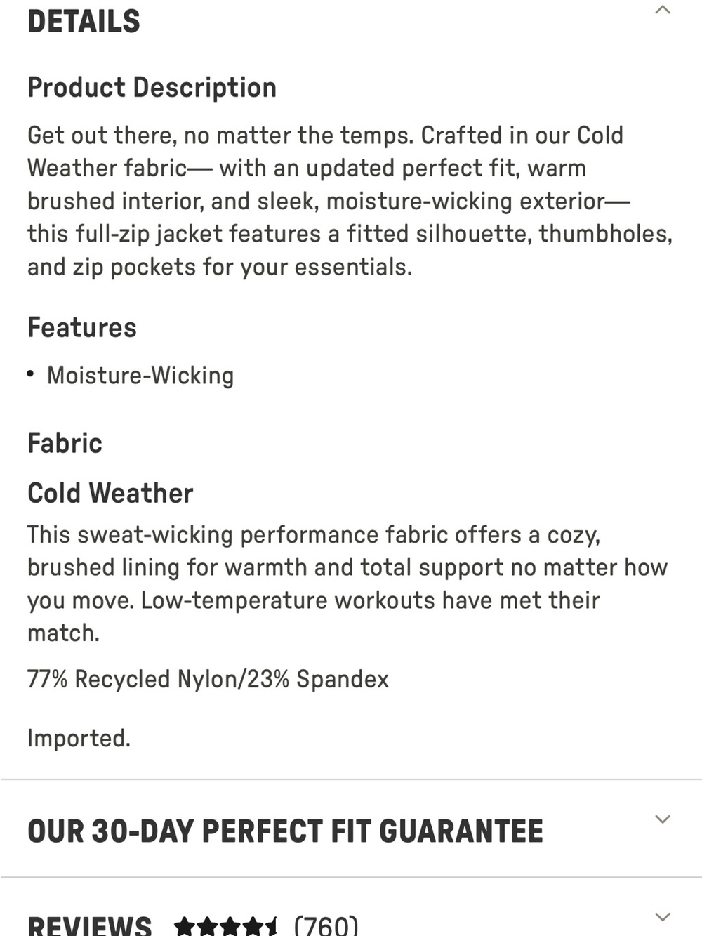 Fabletics Everpine Cold Weather Full-Zip Jacket - Picture 9 of 9